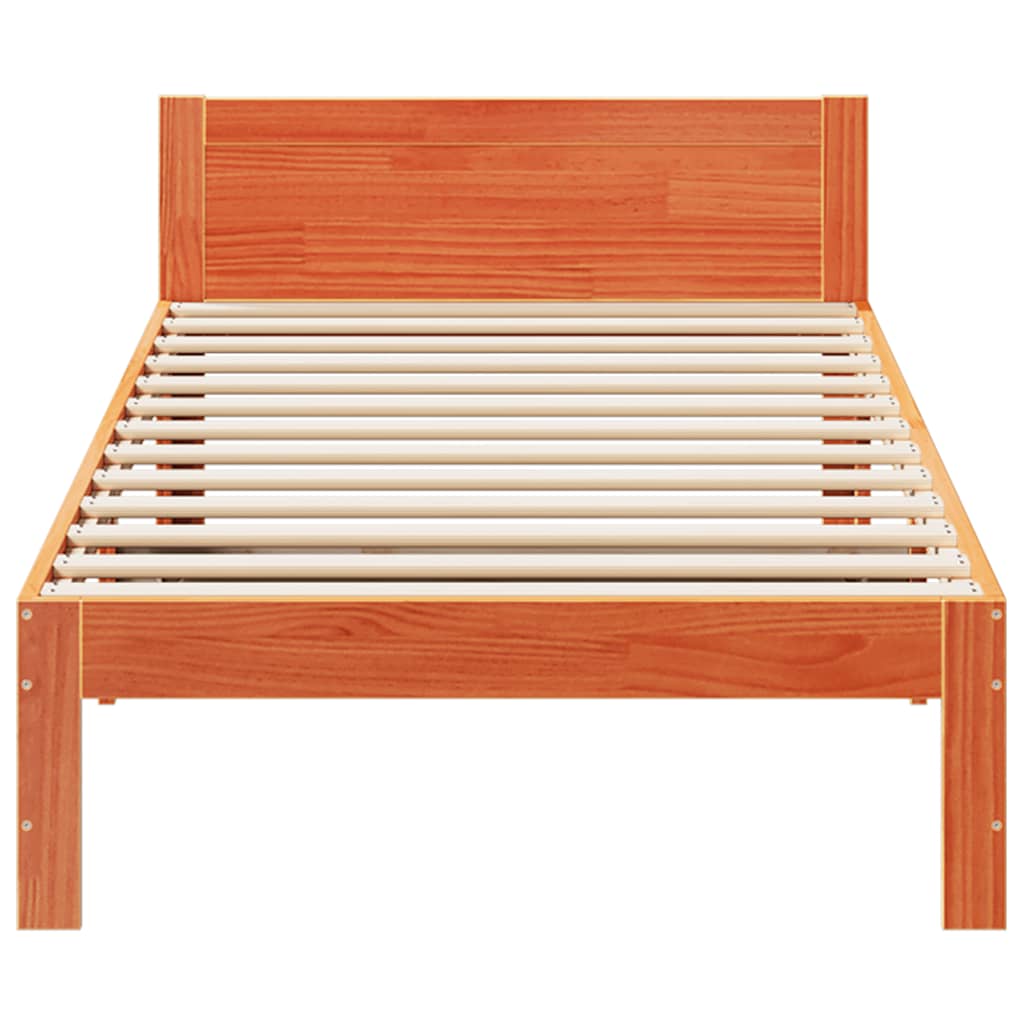 vidaXL Letto senza Materasso Marrone Cera 80x200 cm Legno di Pino