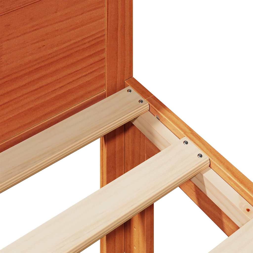 vidaXL Letto senza Materasso Marrone Cera 80x200 cm Legno di Pino