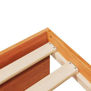 Dormeuse senza Materasso Marrone Cera 100x200 cm Legno di Pino 859240