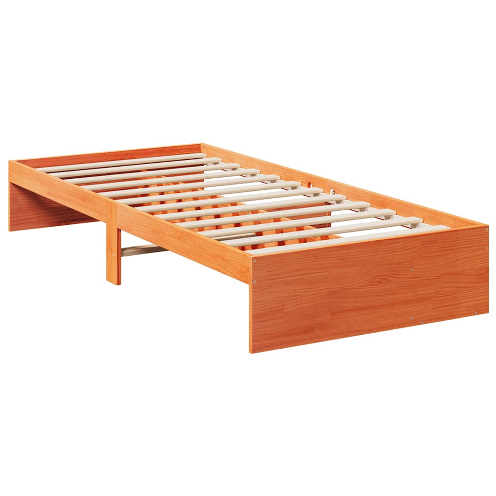 Dormeuse senza Materasso Marrone Cera 90x200 cm Legno di Pino 859243