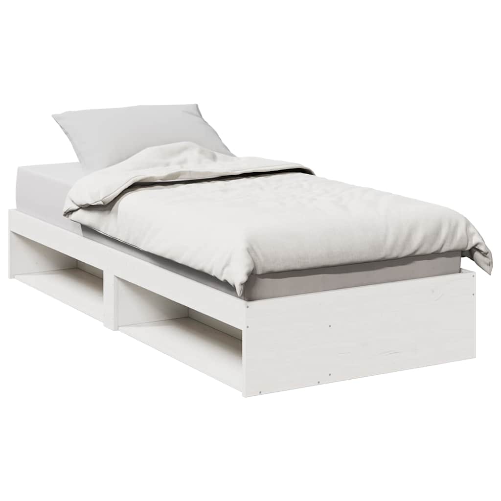 vidaXL Dormeuse senza Materasso Bianca 90x190 cm Legno Massello Pino