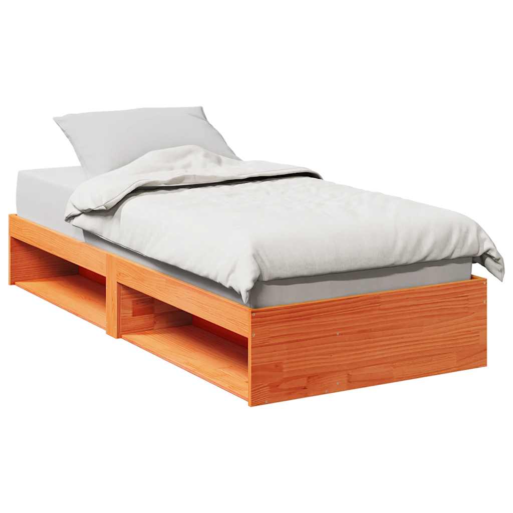 Dormeuse senza Materasso Marrone Cera 75x190 cm Legno di Pino 859252
