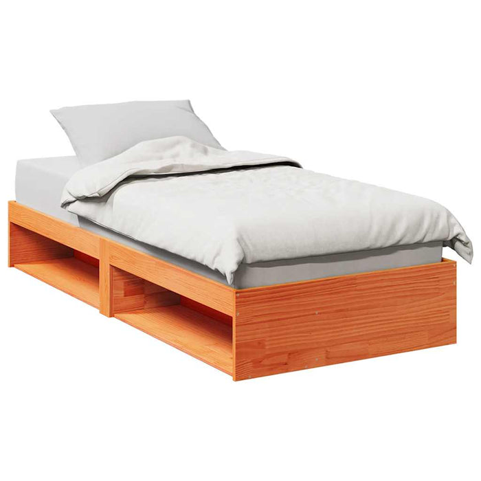Dormeuse senza Materasso Marrone Cera 75x190 cm Legno di Pino 859252