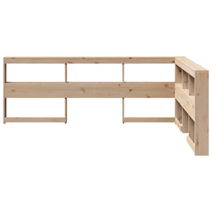 Testiera Libreria a L 160 cm in Legno Massello di Pino 859259