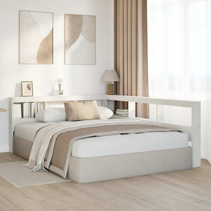 Testiera Libreria a L 160 cm in Legno Massello di Pino 859260