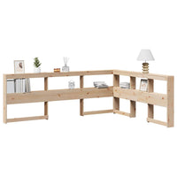 vidaXL Testiera Libreria a L 140 cm in Legno Massello di Pino