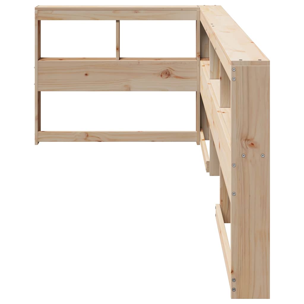 Testiera Libreria a L 75 cm in Legno Massello di Pino