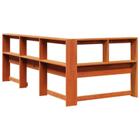 vidaXL Testiera Libreria a L Marrone Cera 75 cm Legno Massello di Pino