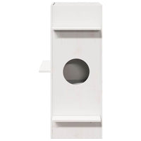 Cuccia per Gatti Bianca 43x43x90 cm in Legno Massello di Pino