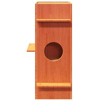 Cuccia per Gatti Marrone Cera 43x43x90cm Legno Massello di Pino 859300