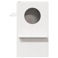 Cuccia per Gatti Bianca 43x43x60 cm in Legno Massello di Pino