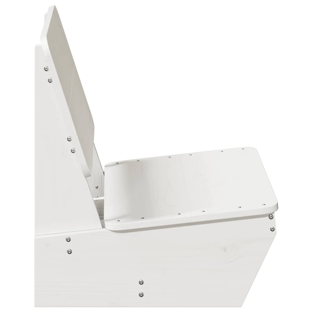 Sedia da Giardino Bianca 60x64x70,5cm in Legno Massello di Pino 859308