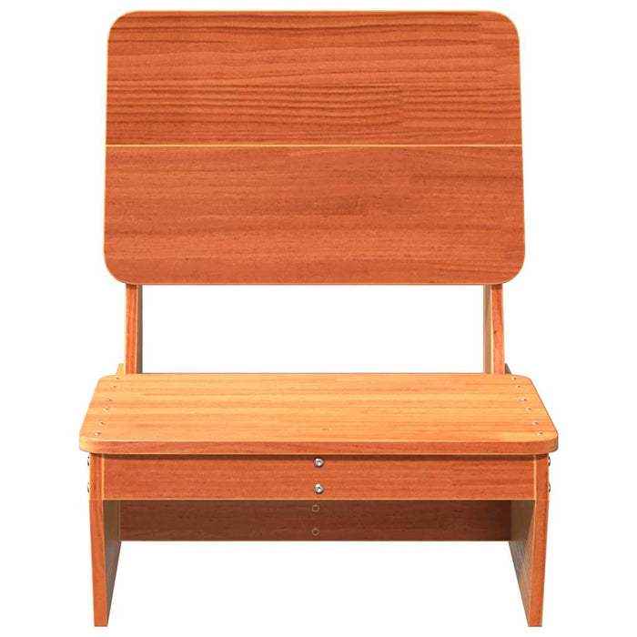 Sedia da Giardino Marrone Cera 60x64x70,5cm Legno Massello Pino 859309