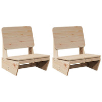 Sedie da Giardino 2 pz 60x64x70,5 cm Legno Massello di Pino 859312