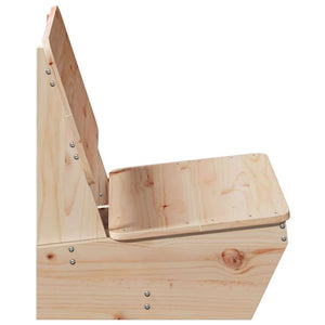 Sedie da Giardino 2 pz 60x64x70,5 cm Legno Massello di Pino 859312