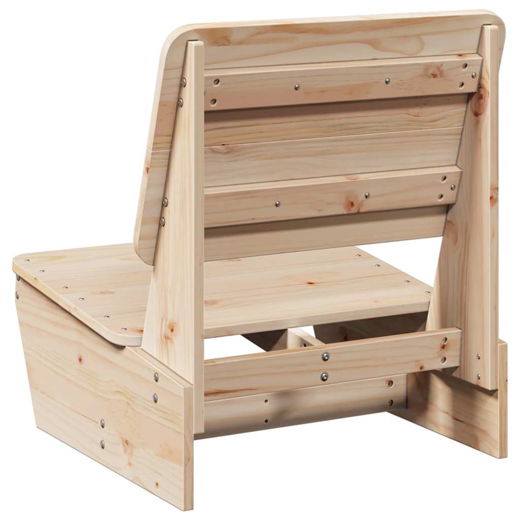 vidaXL Sedie da Giardino 2 pz 60x64x70,5 cm Legno Massello di Pino