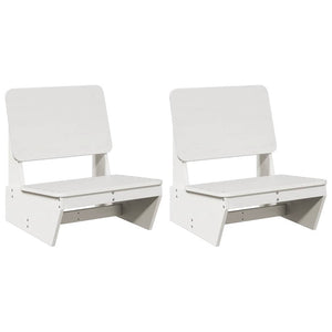 vidaXL Sedie da Giardino 2 pz Bianche Legno Massello di Pino