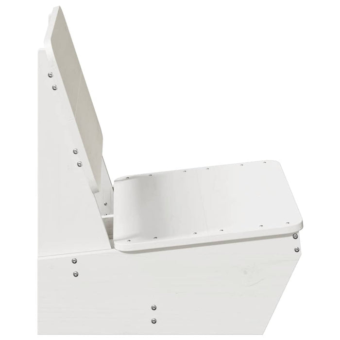 Sedie da Giardino 2 pz Bianche Legno Massello di Pino 859313