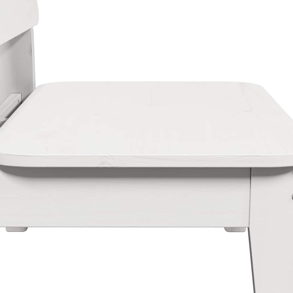 Sedia da Giardino Bianca 60x52,5x72cm in Legno Massello di Pino 859318