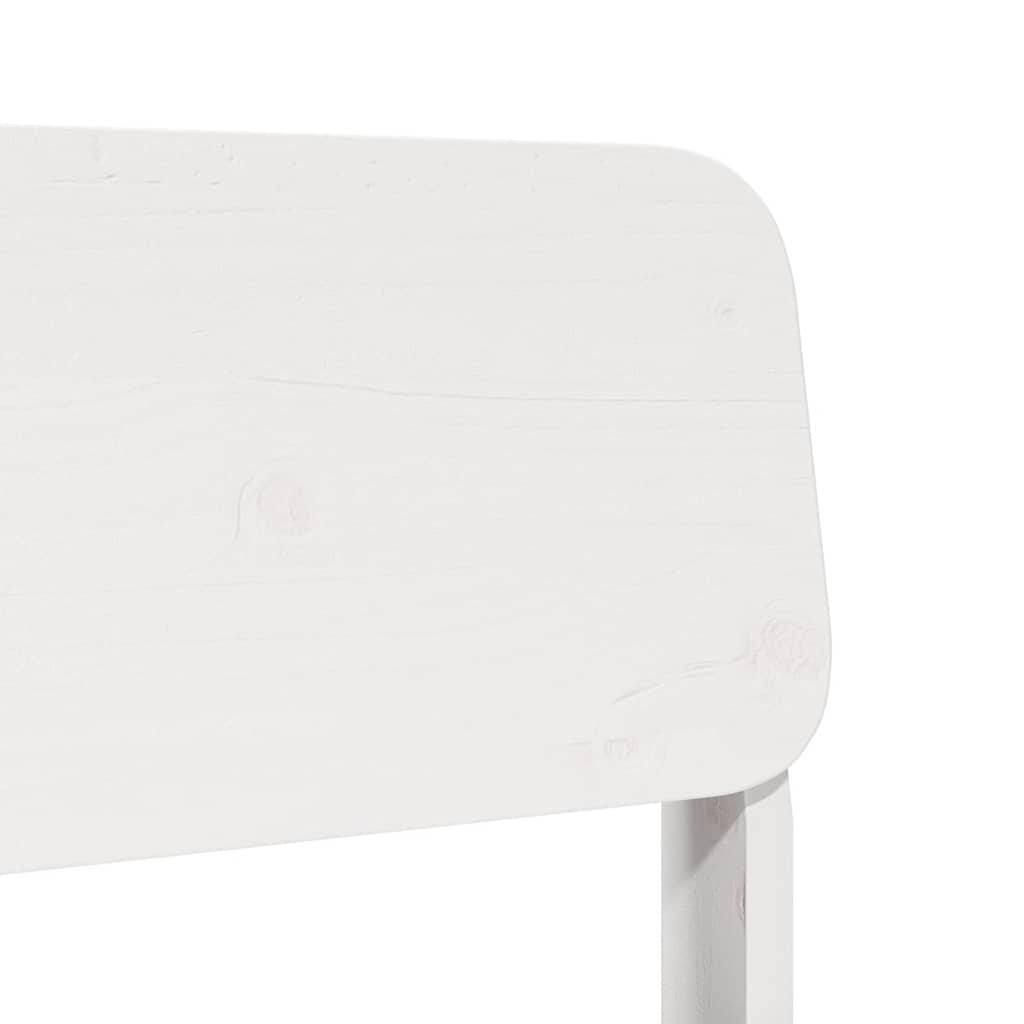Sedia da Giardino Bianca 60x52,5x72cm in Legno Massello di Pino 859318