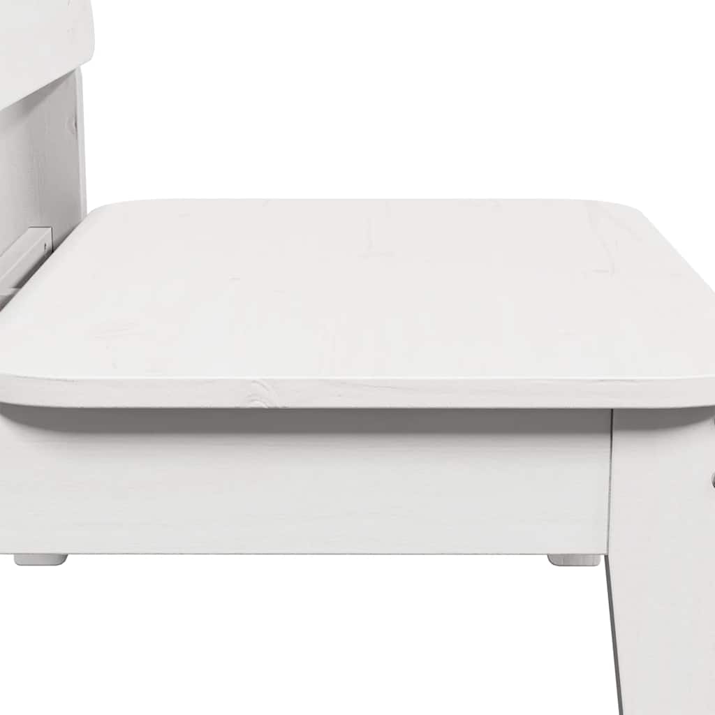 Sedie da Giardino 2 pz Bianche Legno Massello di Pino 859323