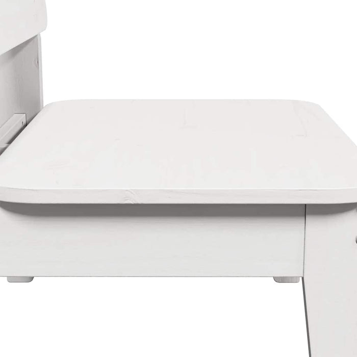 Sedie da Giardino 2 pz Bianche Legno Massello di Pino 859323