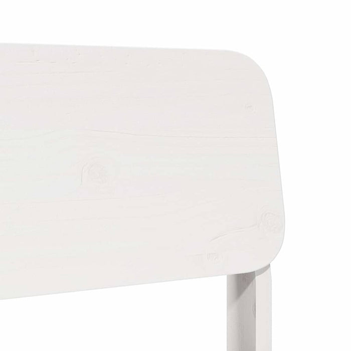 Sedie da Giardino 2 pz Bianche Legno Massello di Pino 859323