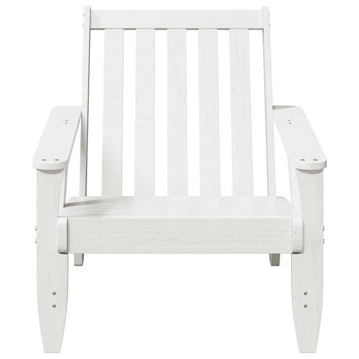 Sedia Adirondack da Giardino Bianca Legno Massello di Pino 859328