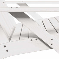 Sedia Adirondack da Giardino Bianca Legno Massello di Pino 859328
