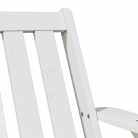 Sedia Adirondack da Giardino Bianca Legno Massello di Pino 859328