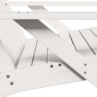 vidaXL Sedie Adirondack da Giardino 2pz Bianche Legno Massello di Pino