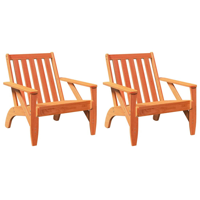 Sedie Adirondack da Giardino 2 pz in Legno Massello di Pino 859334