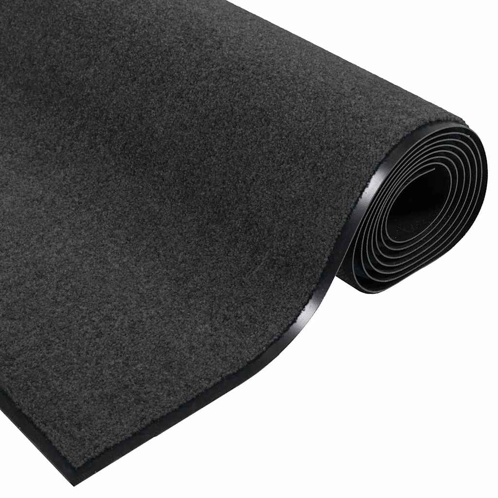 Tappetino Antracite e Nero 120 x 300 cm Polipropilene e vinile 4100768