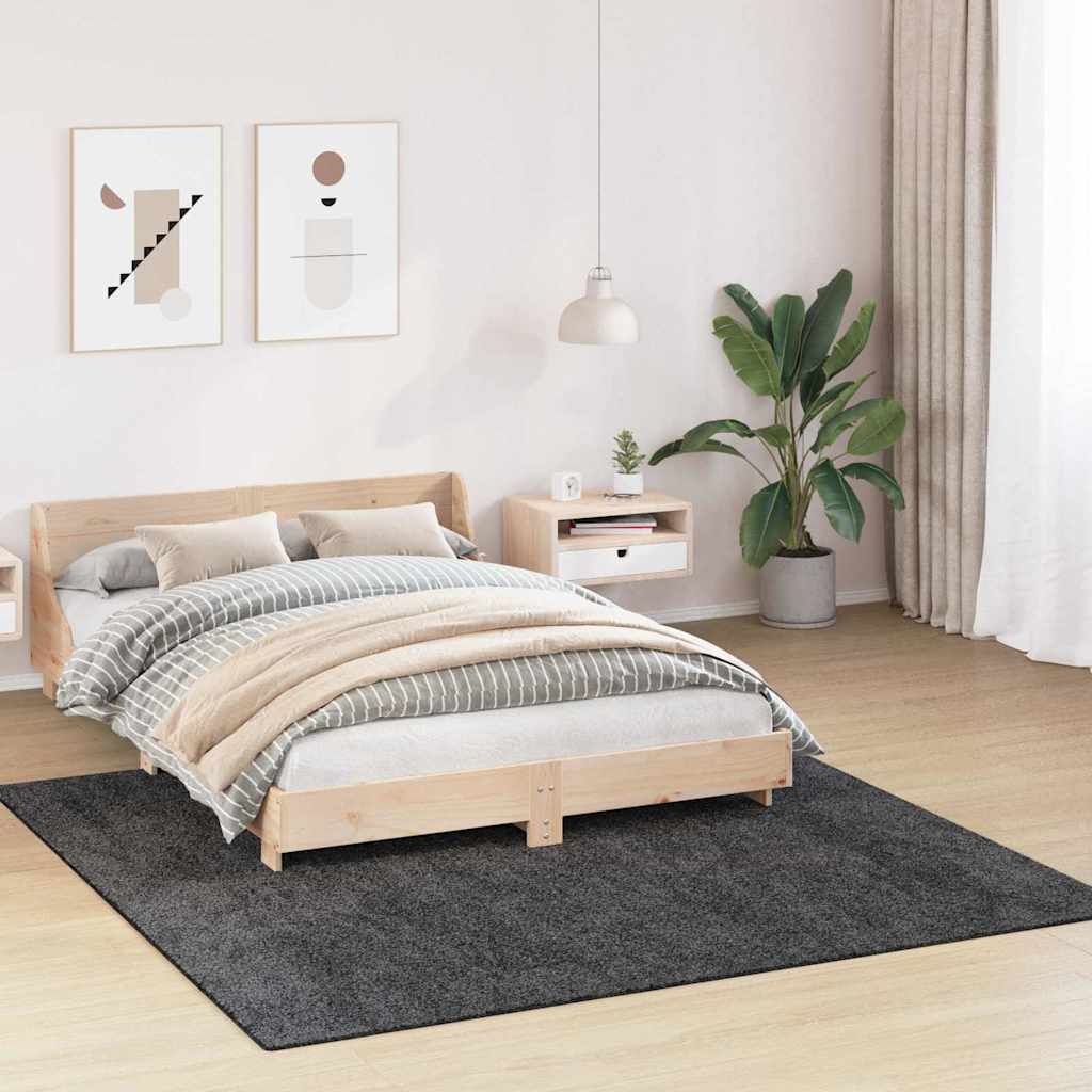 Tappeto Shaggy Antiscivolo Grigio scuro 200 x 200 cm PP 4019771