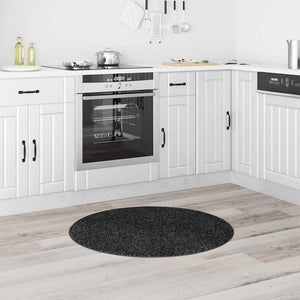 Tappeto Shaggy Antiscivolo Grigio scuro 90 x 90 cm PP 4019773