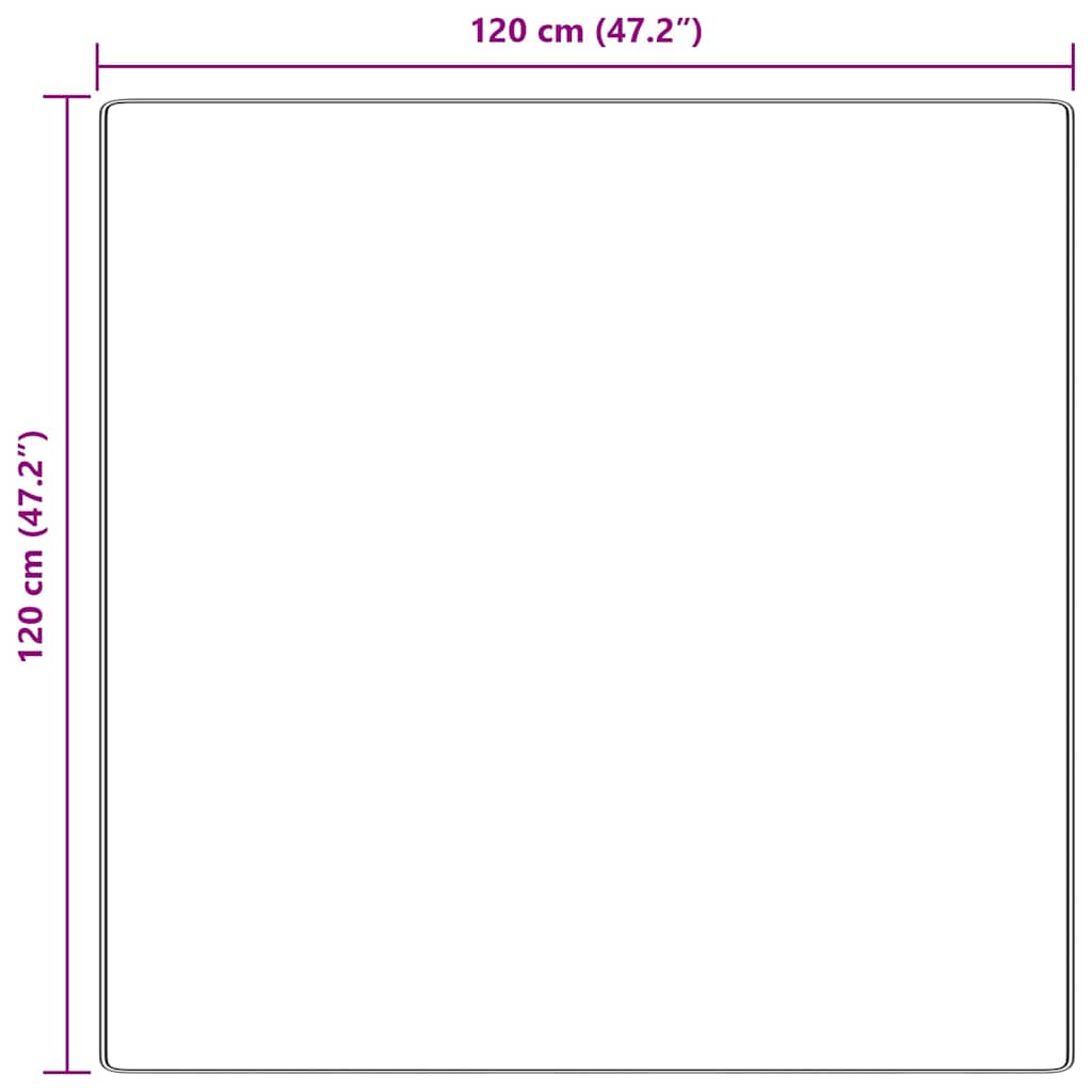 Tappeto Shaggy Antiscivolo Grigio 120 x 120 cm PP 4019776