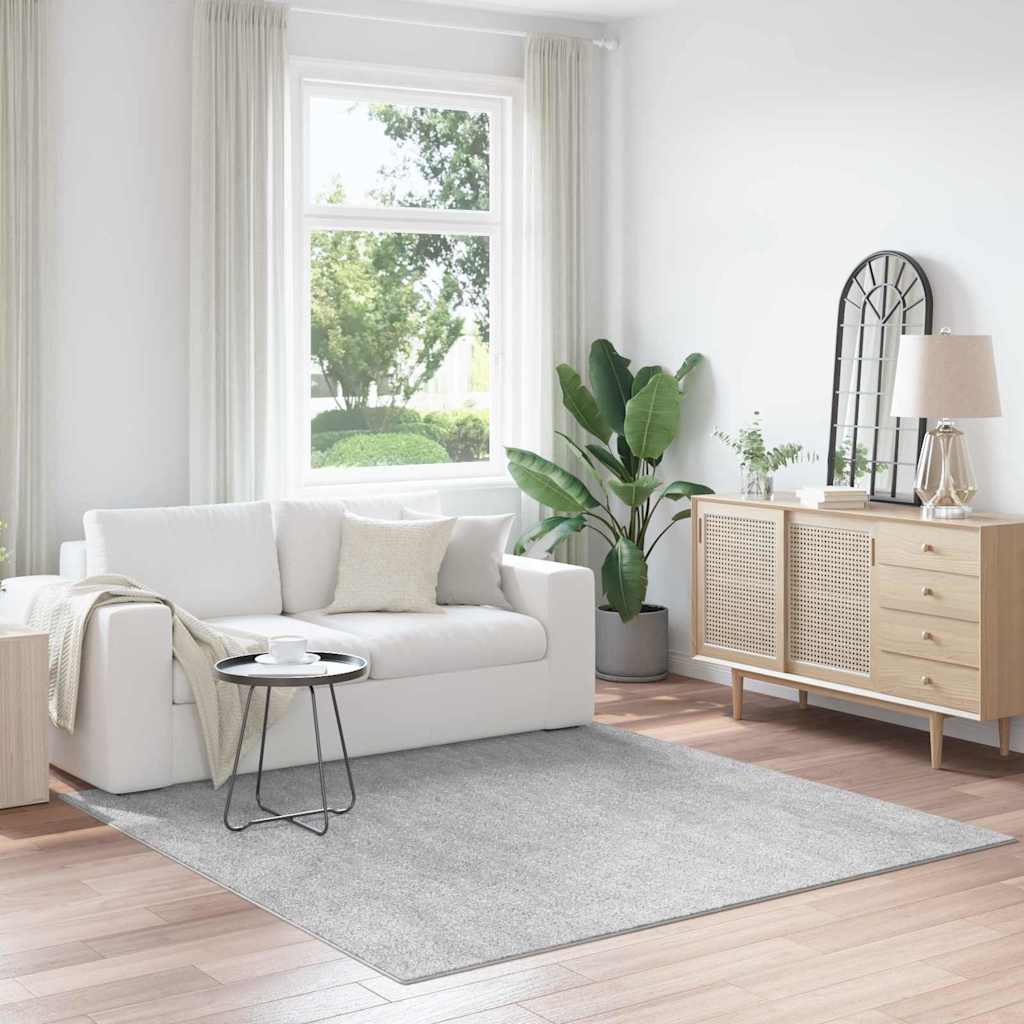 Tappeto Shaggy Antiscivolo Grigio 200 x 200 cm PP 4019778