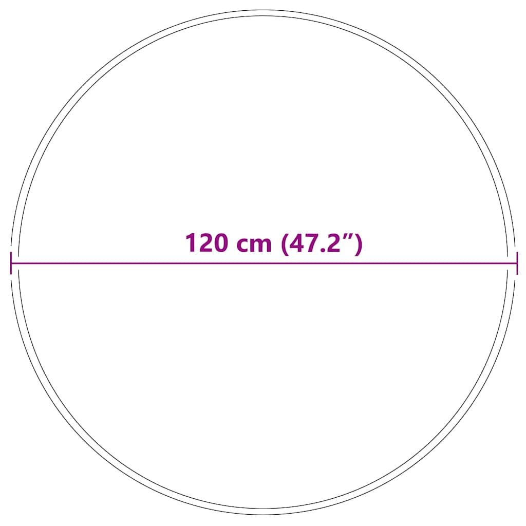 Tappeto Shaggy Antiscivolo Grigio 120 x 120 cm PP 4019781