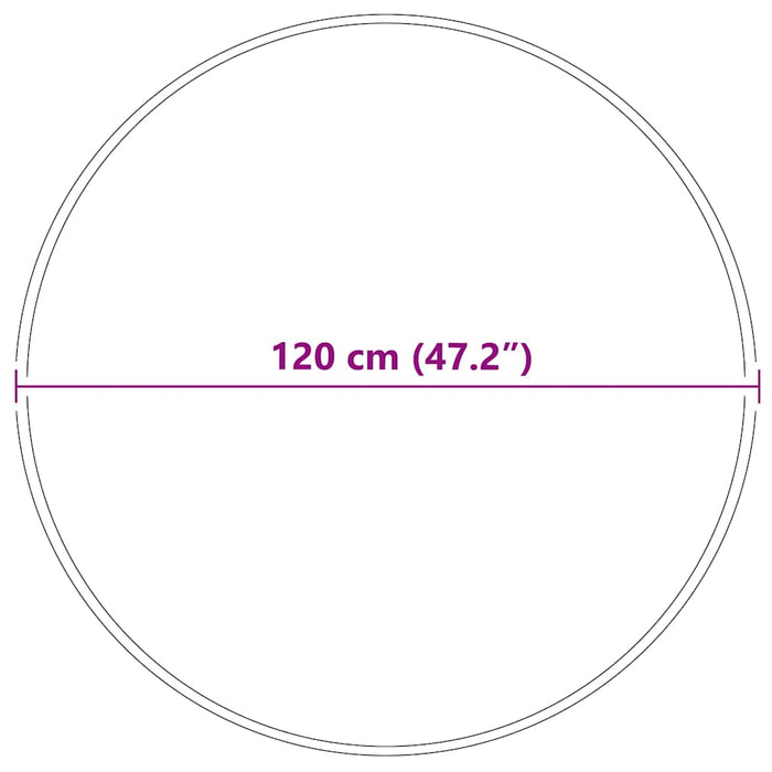 Tappeto Shaggy Antiscivolo Grigio 120 x 120 cm PP 4019781