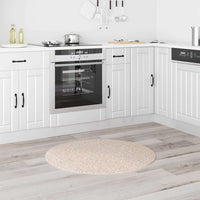 Tappeto Shaggy Antiscivolo Crema 90 x 90 cm PP 4019787