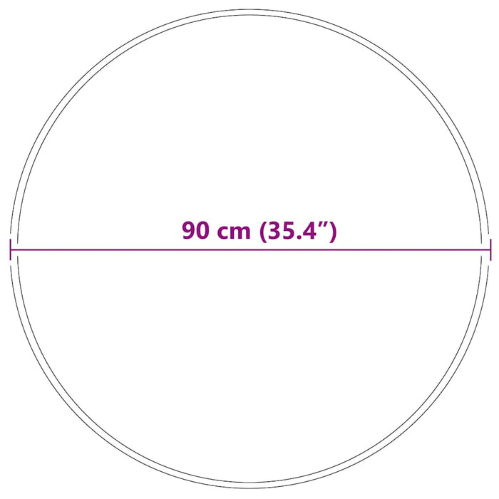 Tappeto Shaggy Antiscivolo Crema 90 x 90 cm PP 4019787