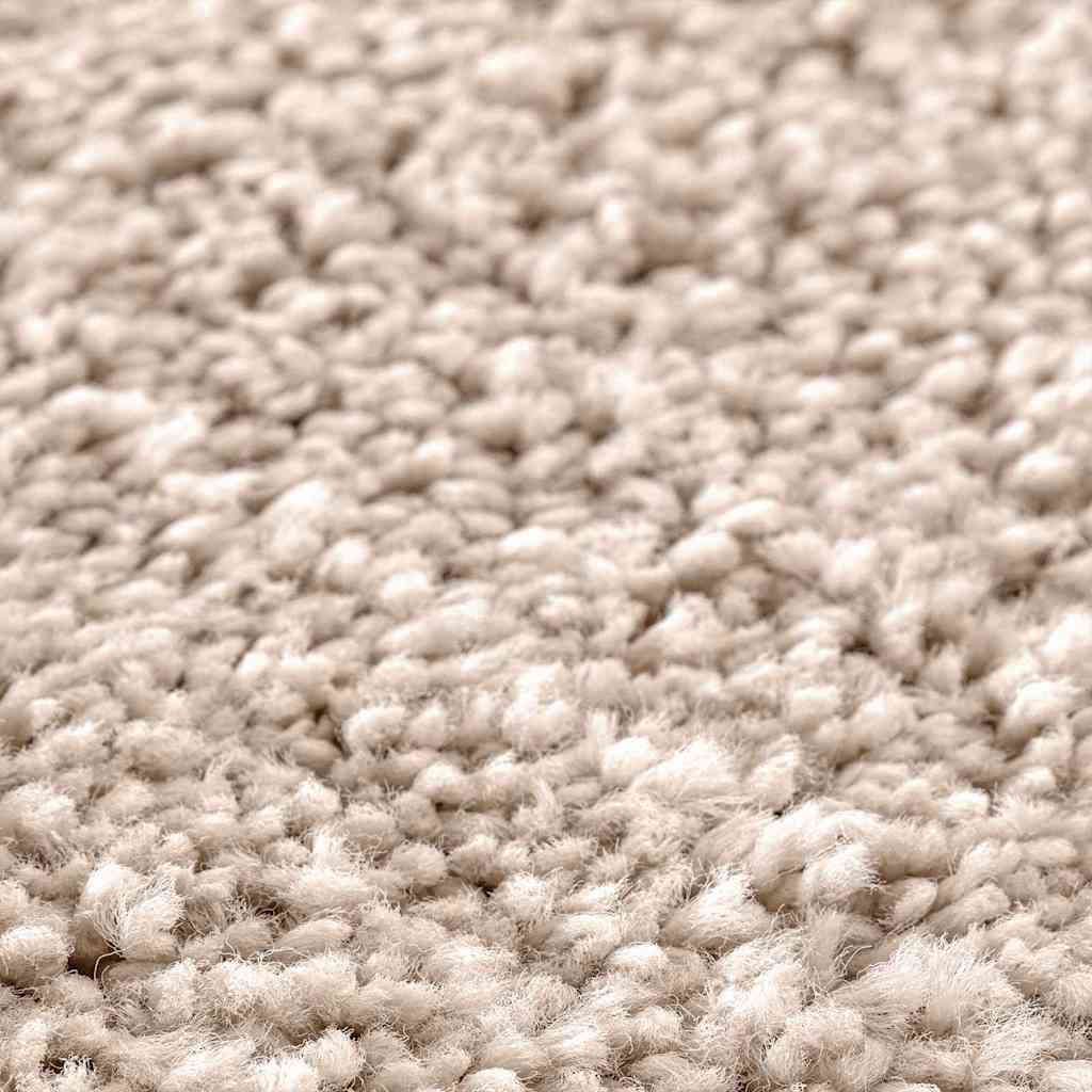 Tappeto Shaggy Antiscivolo Crema 120 x 120 cm PP 4019788