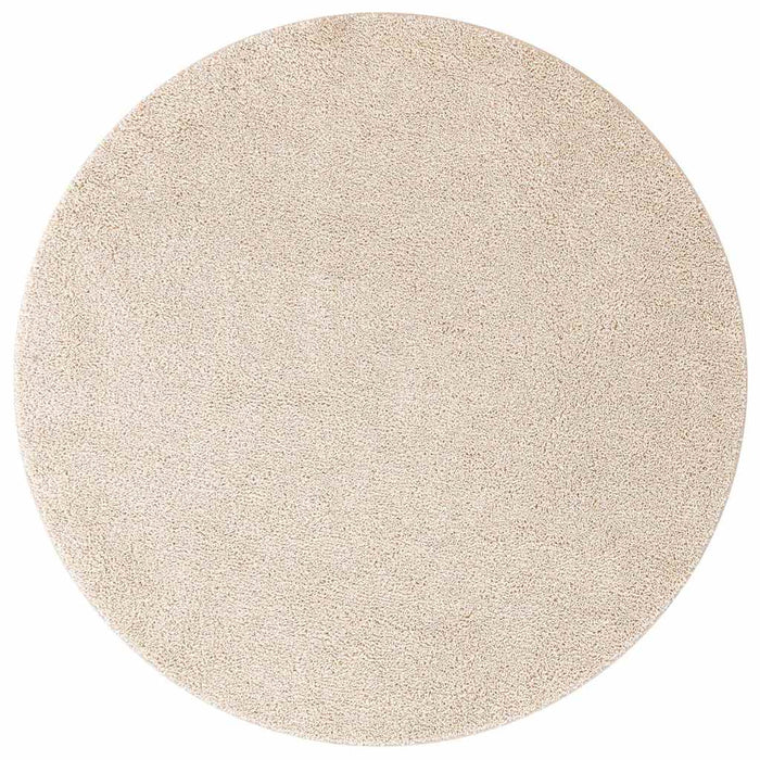 Tappeto Shaggy Antiscivolo Crema 120 x 120 cm PP 4019788