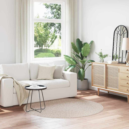 Tappeto Shaggy Antiscivolo Crema 160 x 160 cm PP 4019789