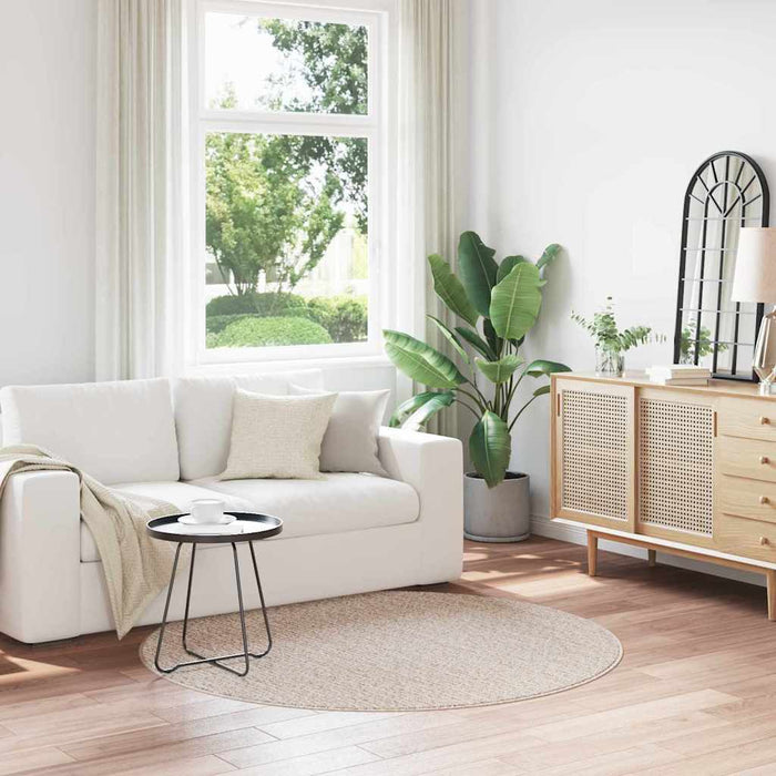 Tappeto Shaggy Antiscivolo Crema 160 x 160 cm PP 4019789