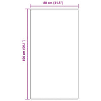 Tappeto Shaggy Antiscivolo Marrone 80 x 150 cm PP 4019790