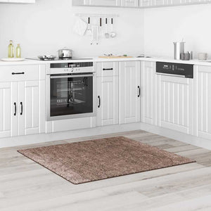 Tappeto Shaggy Antiscivolo Marrone 120 x 120 cm PP 4019791