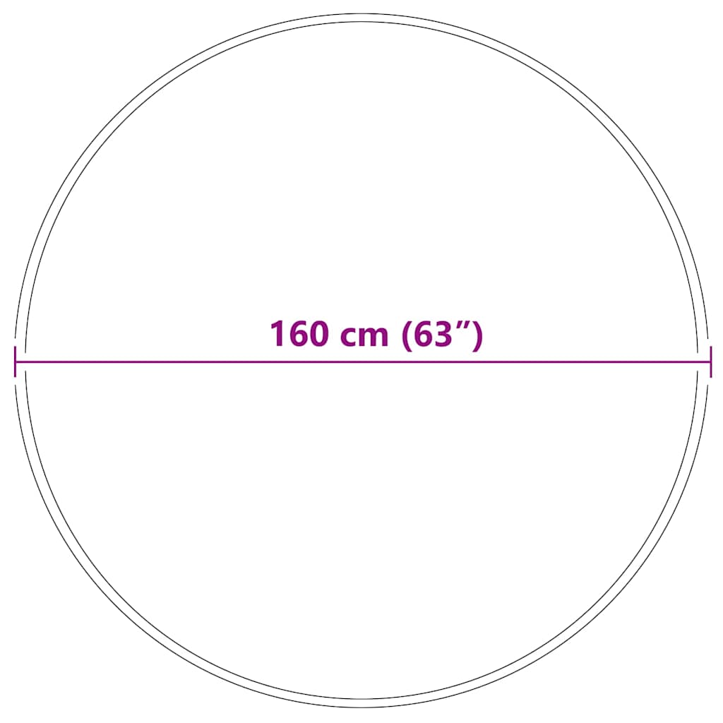 Tappeto Shaggy Antiscivolo Marrone 160 x 160 cm PP 4019801