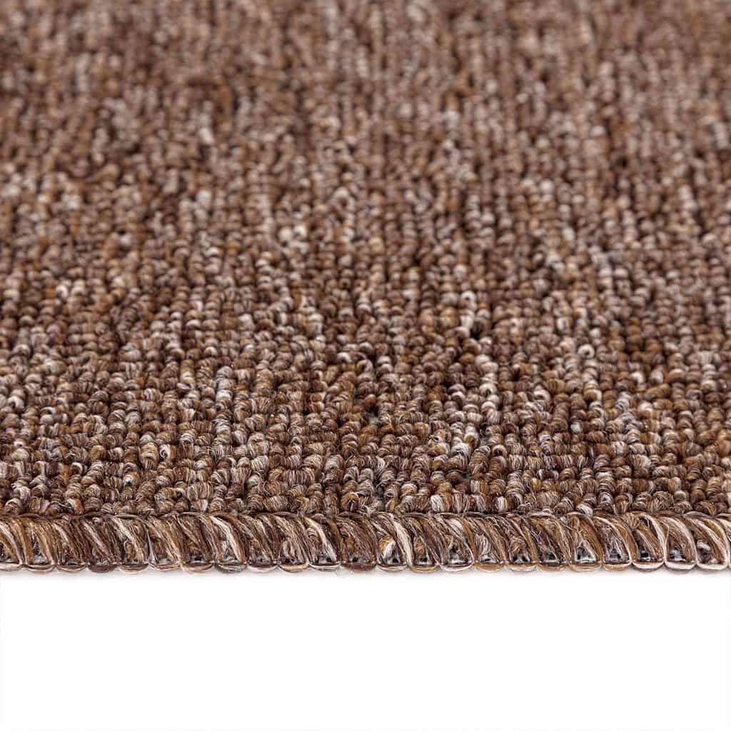 Tappetini Antiscivolo per Scale 15 pcs Marrone 75 x 20 cm PP 4019807