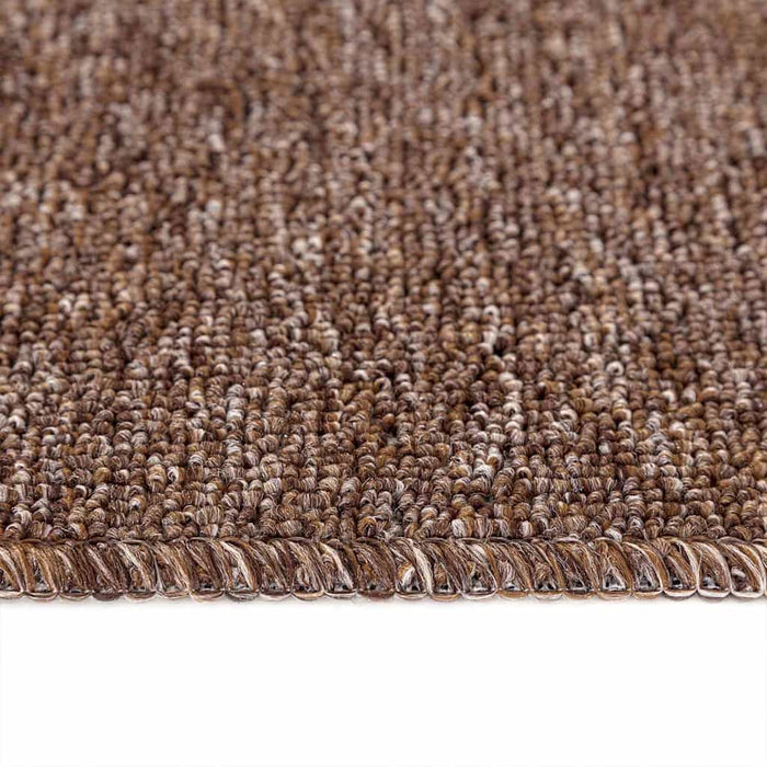 Tappetini Antiscivolo per Scale 15 pcs Marrone 75 x 20 cm PP 4019807